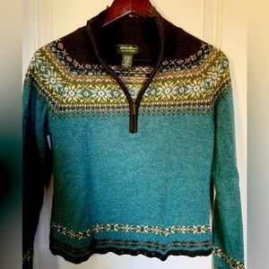 Eddie Bauer Collectibles fair isle Petite XS